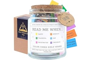 MUSEMORY Bible Verse Jar, Christian Gifts for Women, Inspirational Scriptures for Women, Daughters, Bible Accessories, Decorative Glass Inspirational Scripture Jar, Birthday Gifts (Inspirational Scriptures)