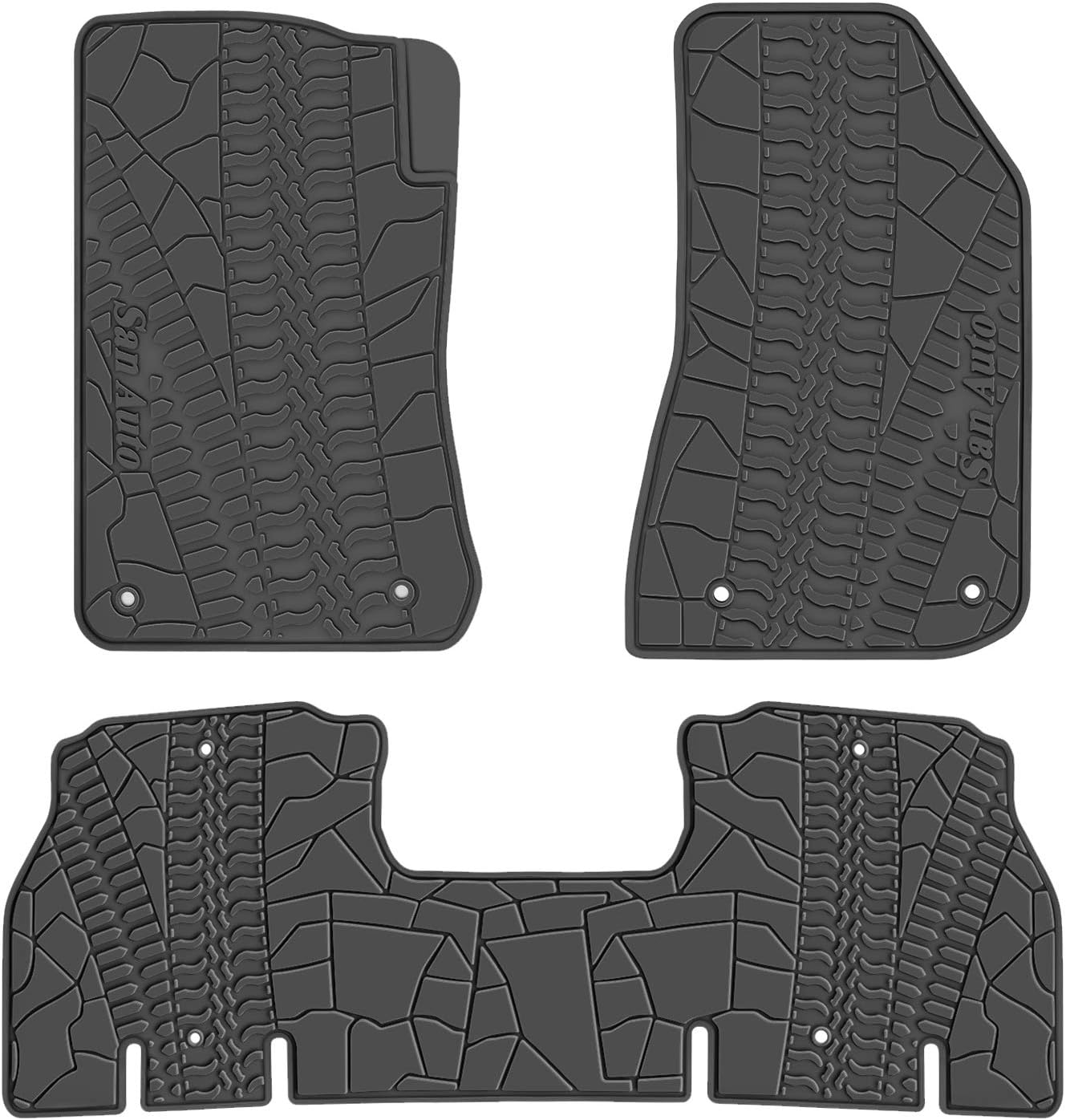San Auto Car Floor Mat for Jeep Wrangler JL Sahara Rubicon