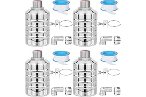 4 Pack Water Float Valve Stainless Steel Automatic Water Level Control Float Valve for Water Tank, 1/2" to 3/4" Connection fo