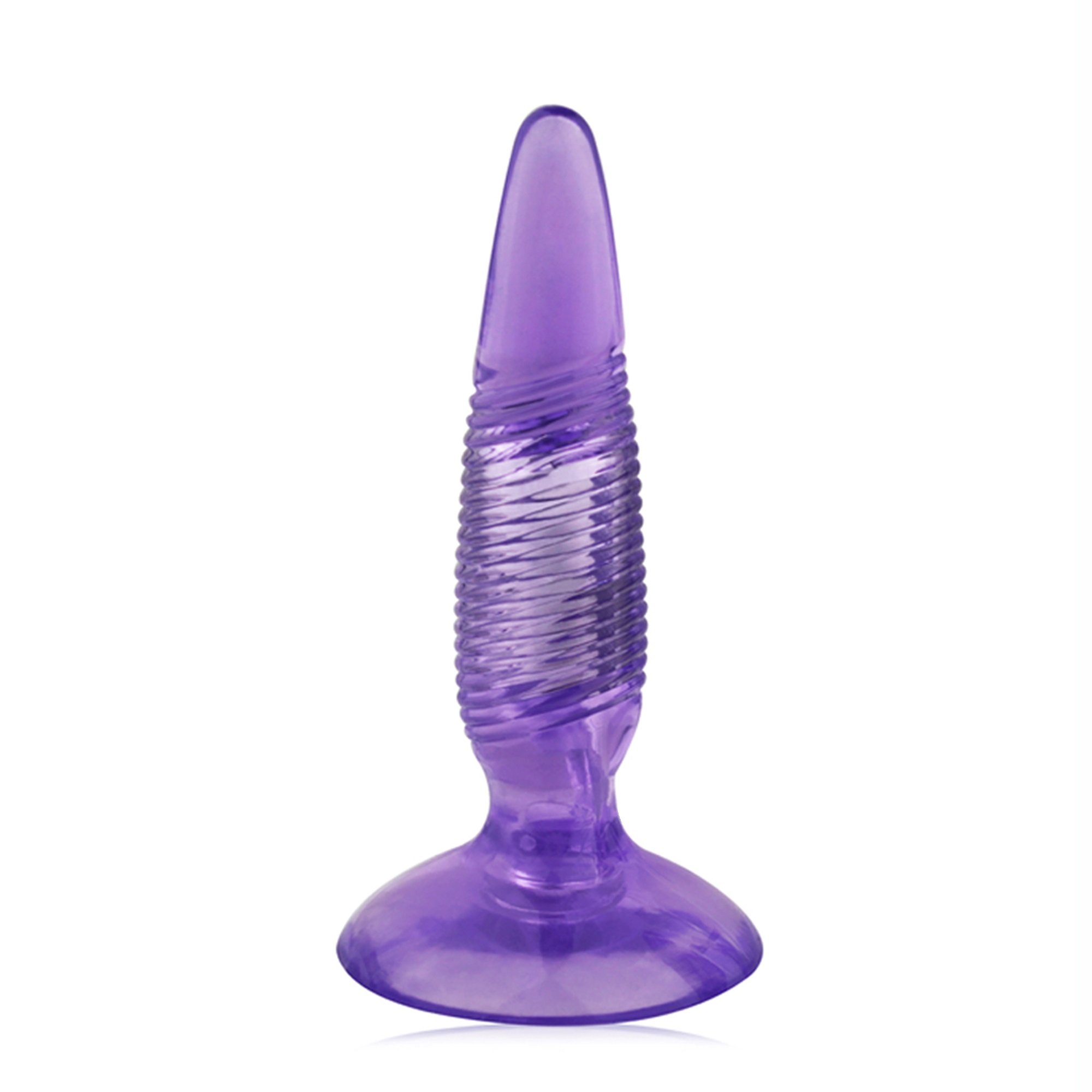 Adult Toy Loveryoyo 10-frequency Vibration Mode Hand-free Threaded Anal Plug with Sucker Purple