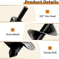 4 x 16 Inch Auger Drill Bit for Planting–Garden