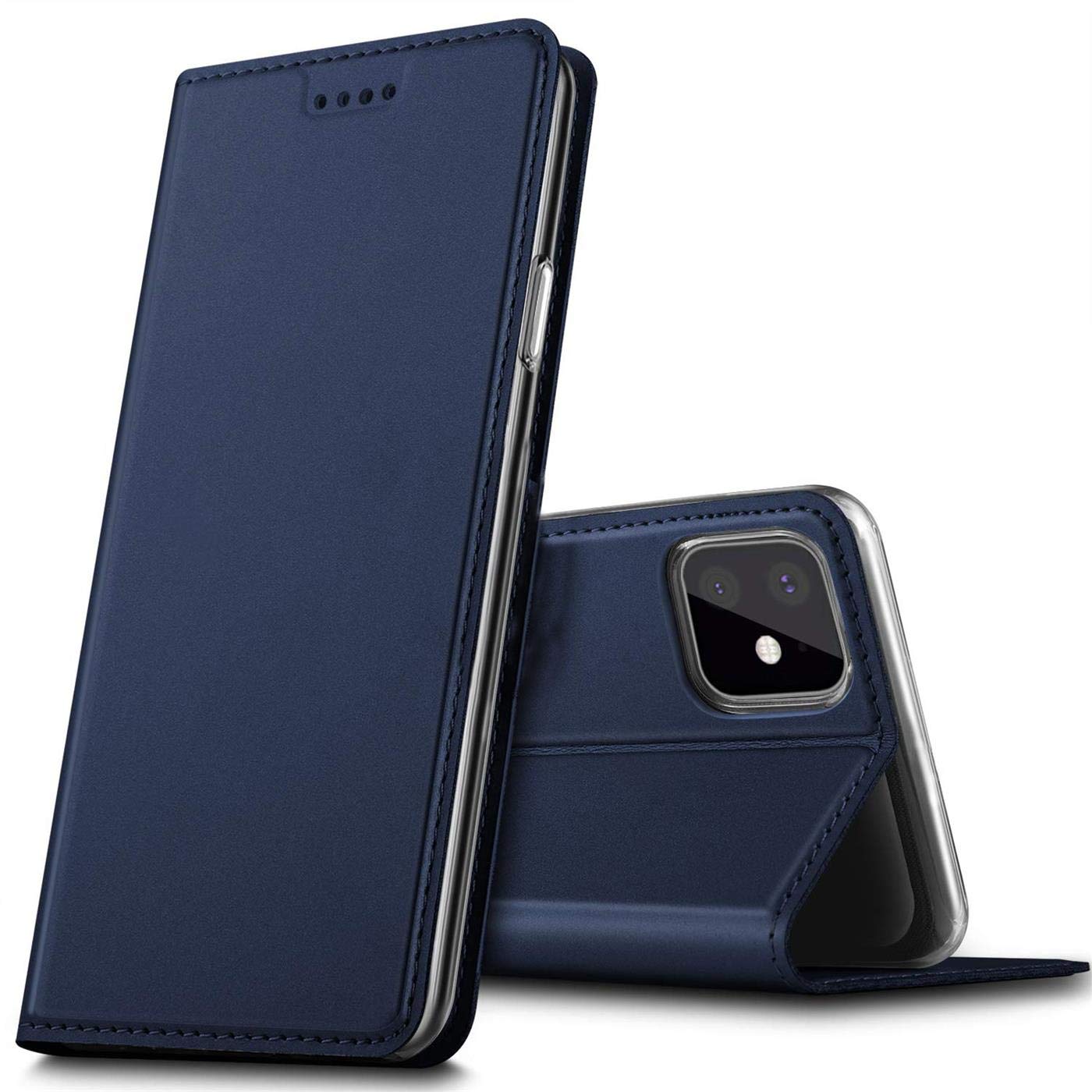 Verco Case compatible with Apple iPhone 11, Flip Wallet Cover with Magnetic Closure for iPhone 11 Phone Case - blue