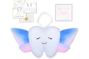 20 Moments of Tooth Squishie Tooth Fairy Pillow with Pocket and Poem to Invite Tooth Fairy - Tooth Fairy Tooth Holder Plushie