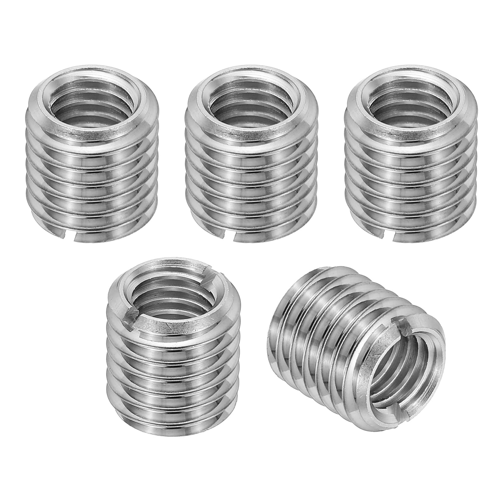PATIKIL 316 Stainless Steel Thread Adapters Sleeve Reducing Nut, 5 Pcs M14 x 2 Male to M10 x 1.5 Female Repairing Insert Nut Screw Reducer Conversion Fastener 15mm
