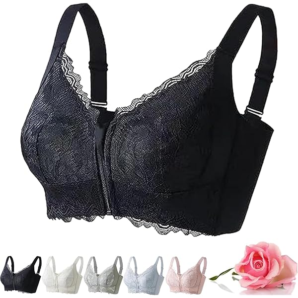 Ultra Soft Front Zip Wireless Lifting Bra, Women's Wirefree Lace