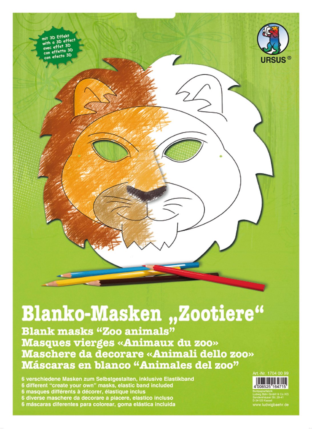 Ursus 17030099 – Masks Farm Animals