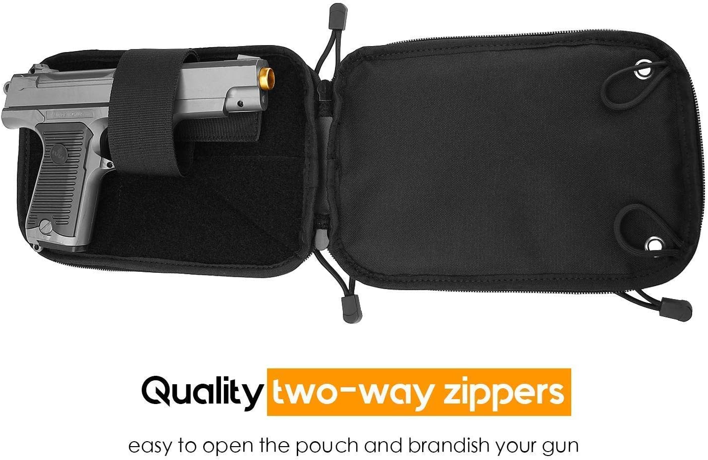 ProCase Concealed Gun Pouch Bundle with Tactical Pistol Mag Pouch Magazine Bag Clip Utility Tool Holder –Black: Computers & Accessories