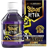 Stinger Detox Buzz 5X Extra Strength Drink &ndash; Grape Flavor &ndash; 8 FL OZ - 2 Pack