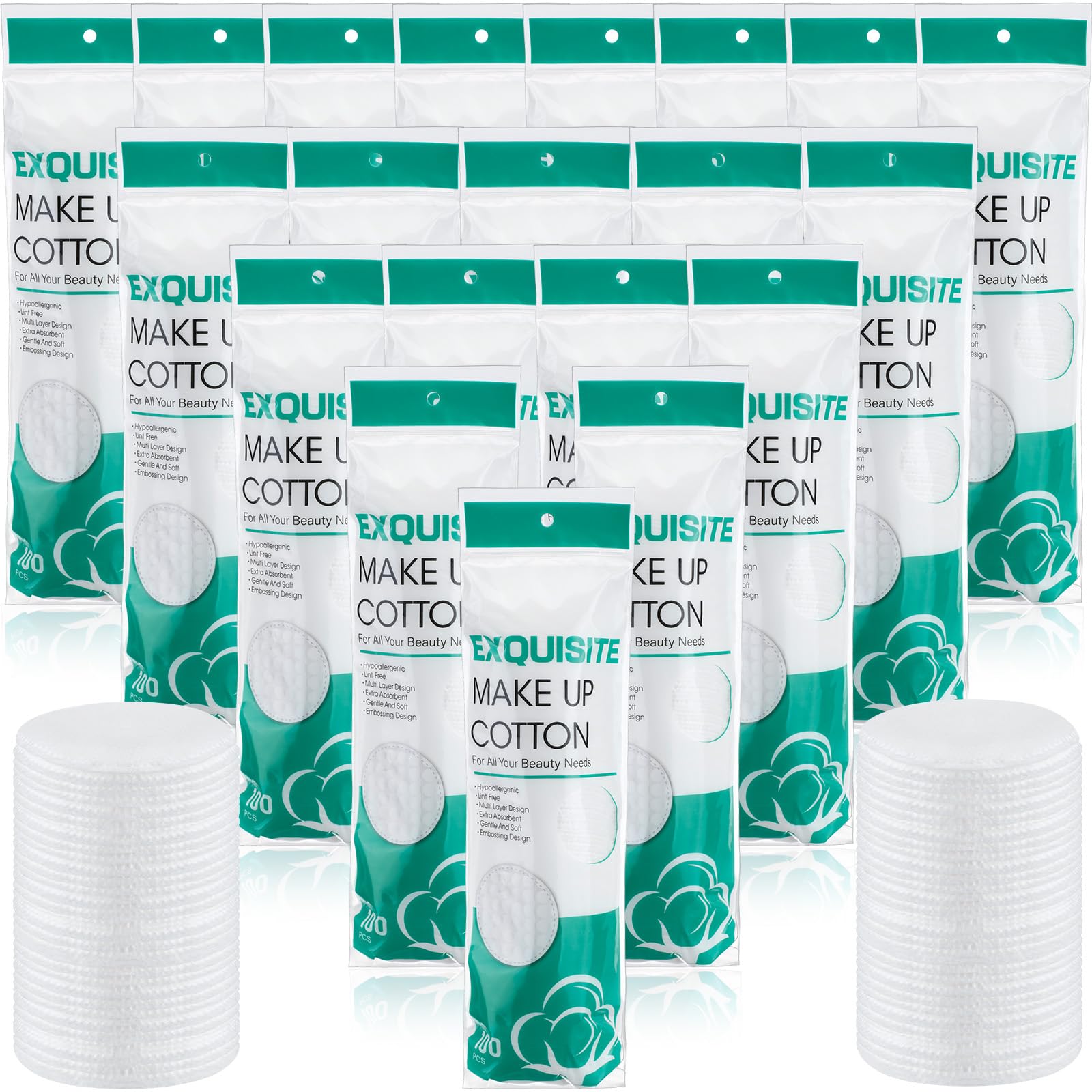Photo 1 of Maxcheck 2000 Pcs Cotton Rounds Bulk Exfoliating Rounds for Face Makeup Remover Cotton Facial Pads for Face Makeup Removal Toner Pads