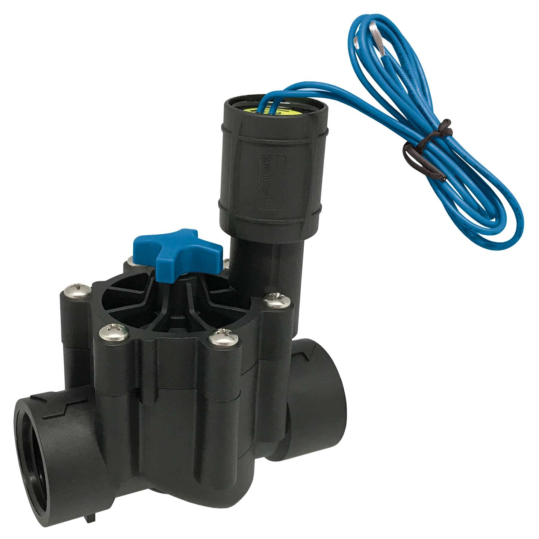 Aqua Control Q160C - 1" Female Thread Irrigation Solenoid Valve, Flow Regulator and Solenoid at 24 VAC. Ideal for any Buried Irrigation Installation.