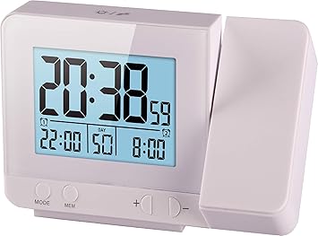 Think Gizmos Atomic Projection Clock With Temperature Tg644 Ceiling Wall Projector Alarm Clock For Bedroom With 2 Alarms Hygrometer And Usb Port
