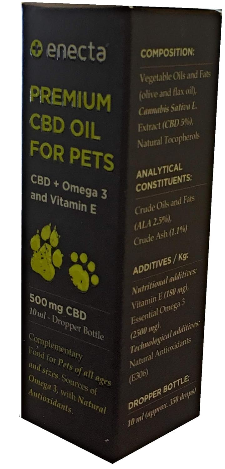 ENECTA Aceite por Mascotas 5% CBD: Amazon.es: Productos para mascotas