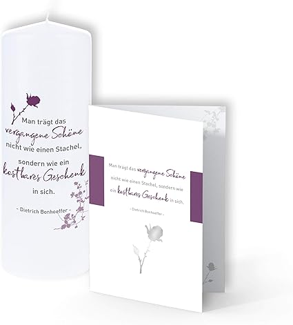 Confetti Candela Per Lutto Biglietto Di Condoglianze Man Tragt Das Vergangene Schone Amazon It Casa E Cucina