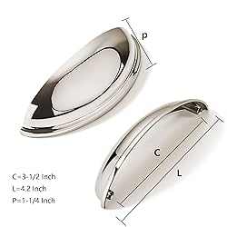 khtumeware 10 Pack 3-1/2" Drawer Pulls Polished