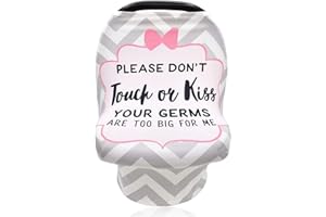 SWESEN Baby Car Seat Covers, No Touching Sign Car seat Canopy, Infant Stroller Covers for Newborn Girl Boy, Multiuse Nursing Covers for Breastfeeding, Ultra-Soft Breathable, Nursing Scarf, Wavy