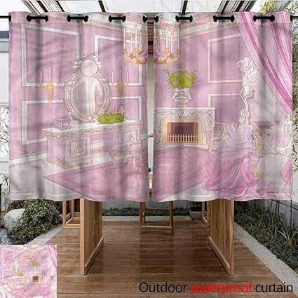Amazon Com Sunnyhome Outdoor Window Curtains Teen Girls Palace