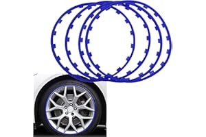 PHFFDD Vehicle Wheel Edge Rims Rings(16-21Inch), Rim Protectors Set of 4, Nylon Moulding Wheel Hub Rim Guard, Decorative Anti