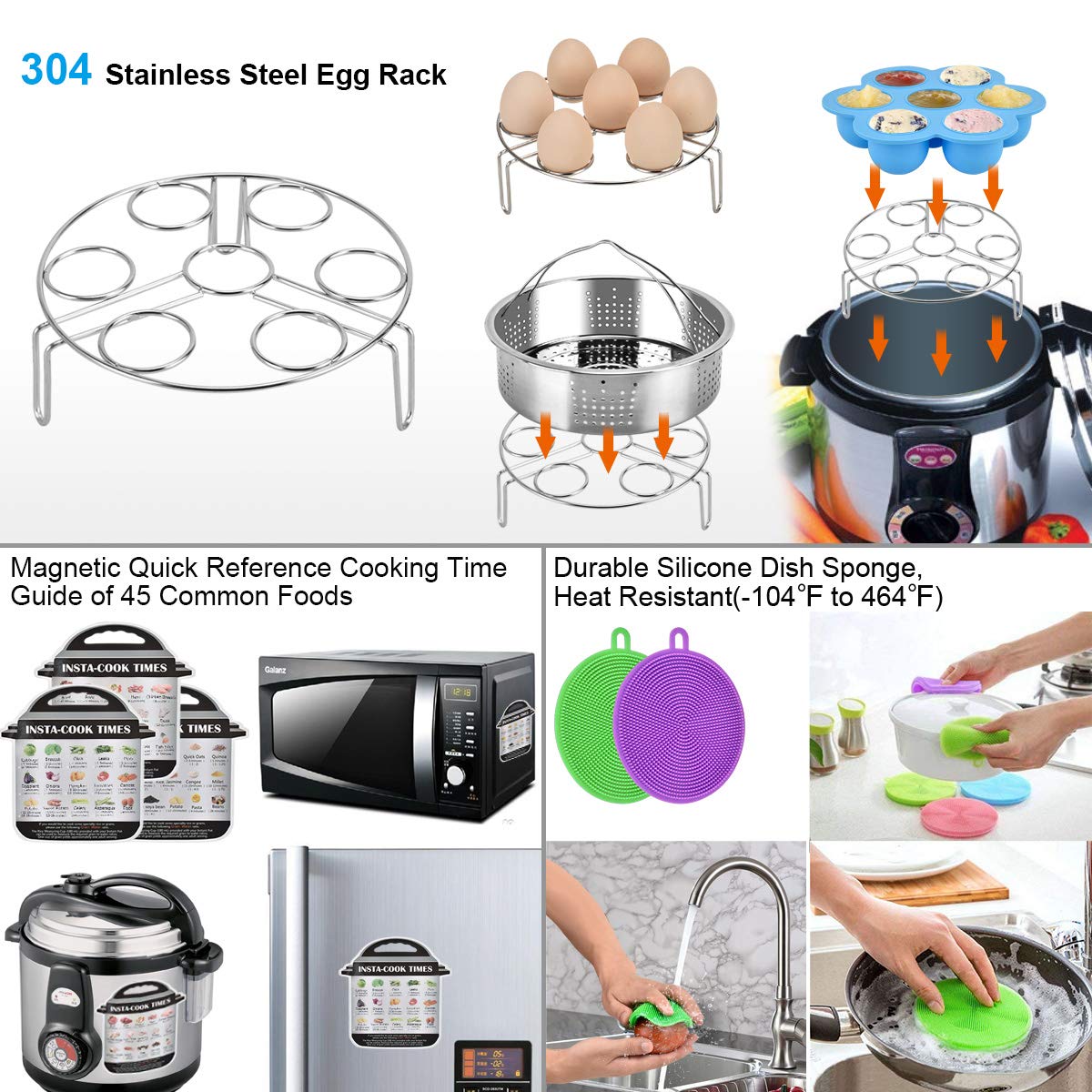 Juego de accesorios de olla a presión, compatible con olla ...