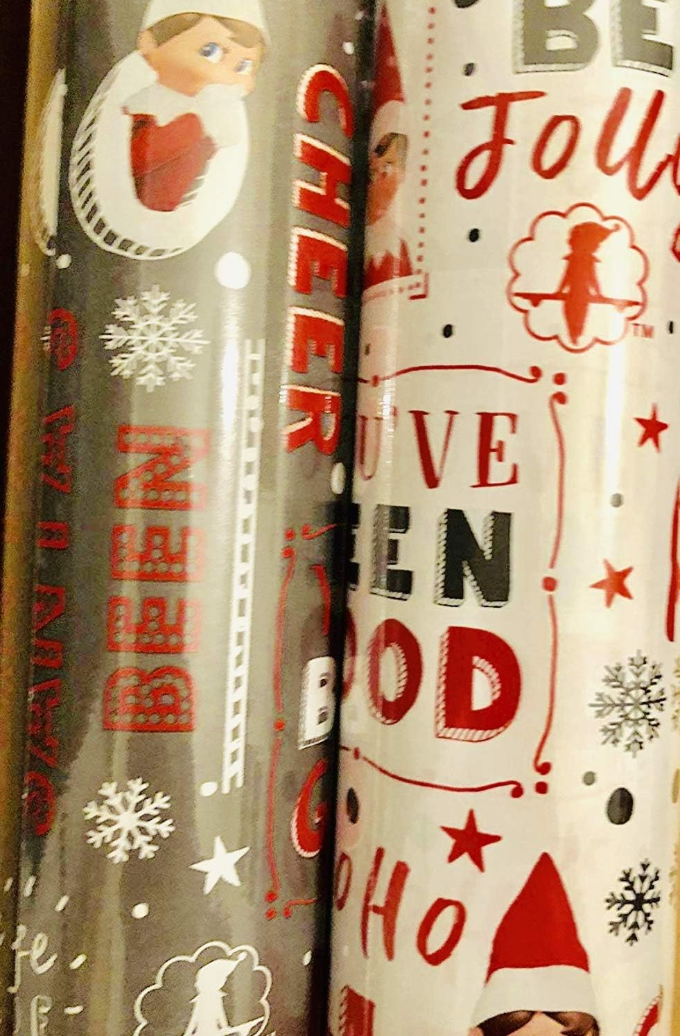 Xmas 6m 2 X 3m Elf On Shelf Wrapping Paper Wrap Wrapping Paper Amazon Co Uk Kitchen Home