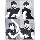 Jay Franco Kids Plush Throw Blanket – Soft & Comfy 50x70 Inches Throw for Couch or Bed – Cozy Home Décor for Living Room & Bedroom, Gray - Wednesday