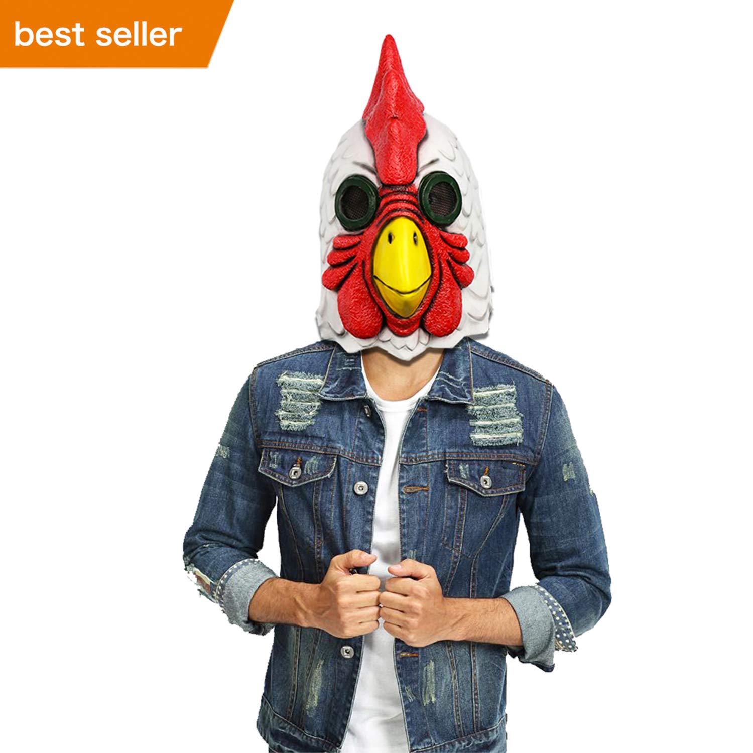 Rooster Mask Cock Full Head Latex 2018 Halloween Cosplay