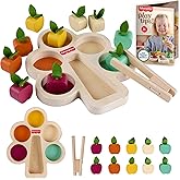 Fisher-Price Wood Montessori Toy Sorting Tree, Wooden Learning Activity Puzzle with Expert Play Tips for Preschool Kids Ages 