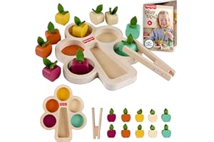 Fisher-Price Wood Montessori Toy Sorting Tree, Wooden Learning Activity Puzzle with Expert Play Tips for Preschool Kids Ages 