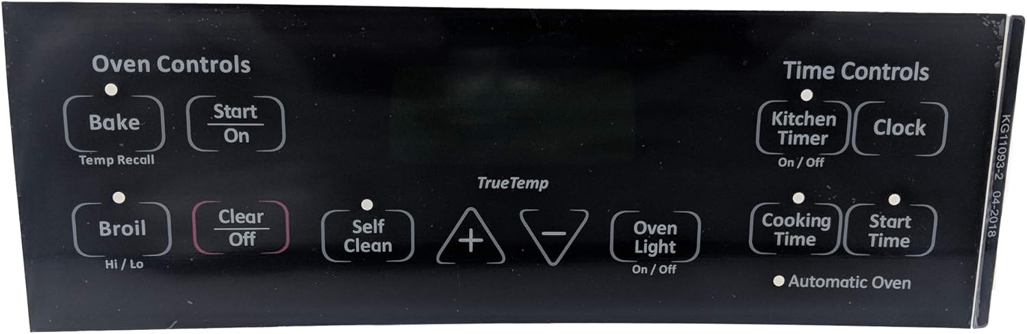 Supplying Demand WB27T11005 Black Graphic Oven Overlay For Control Fits AP4344290 PS2321447