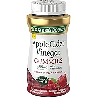 Nature's Bounty Apple Cider Vinegar Gummies - Energy & Metabolism Supplements - Unfiltered liquid ACV with the Mother…