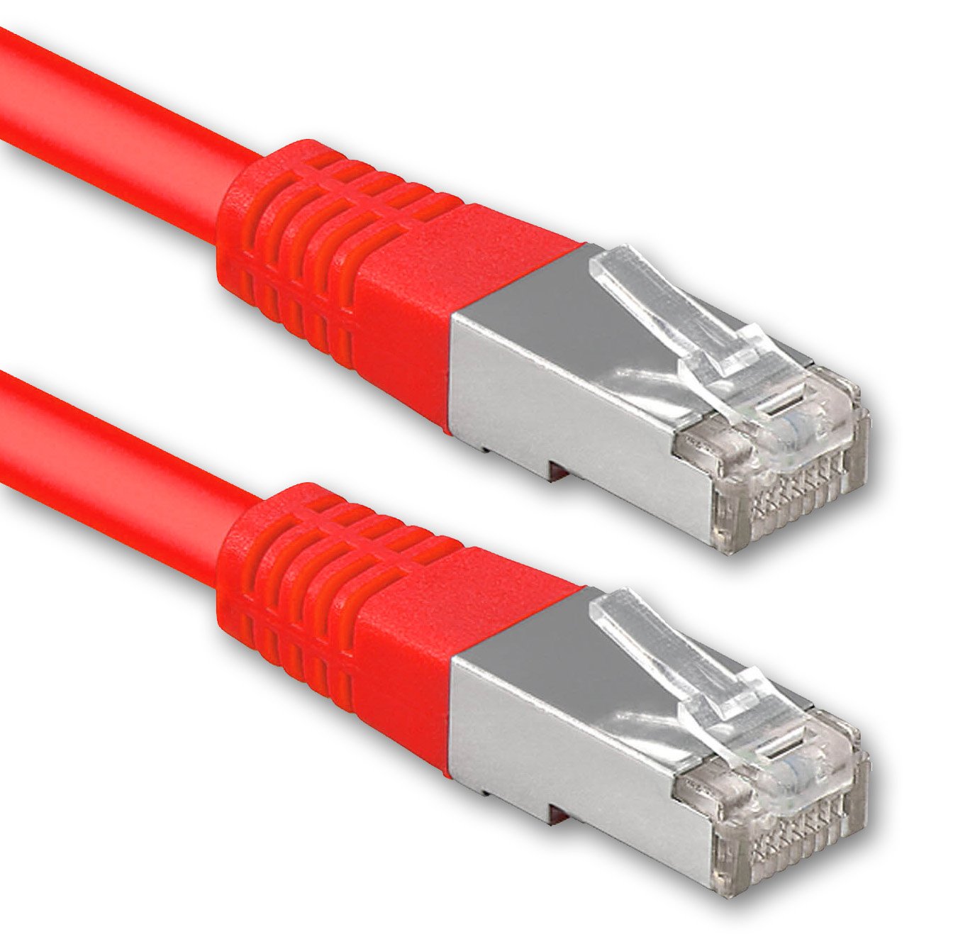 1aTTack.de 10 m red - 1 piece Cat.6 patch cable network cable CAT6 S-FTP Gigabit Lan PIMF CAT 6 copper CU halogen-free Internet DSL game console Smart TV