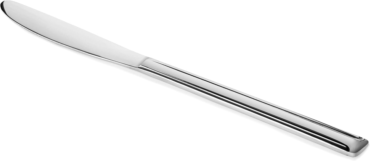 New Star Foodservice 58802 Dominion Pattern, 18/0 Stainless Steel, Dinner Knife, 8.2-Inch, Set of 12: Kitchen & Dining
