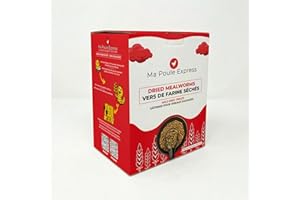 Ma Poule Express 2 lbs (0.9 kg) Dried Mealworms for Wild Birds, Mealworms for Chickens, Ducks | Approx. 32,000 Mealworms | Hi