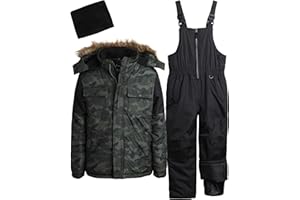 iXtreme Boys’ Snowsuit – 2 Piece Heavyweight Insulated Ski Jacket and Snow Bib (4-18)