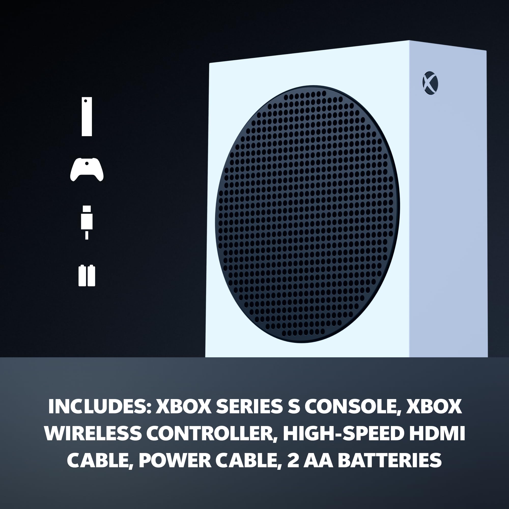 Xbox Series S - All Digital Gaming Console - 512GB SSD - Includes Xbox Wireless Controller - 120FPS - Robot White