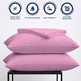 DN Collection Pillow Cases 2 Pack | 100% Microfiber | Pink 50x75cm view 2