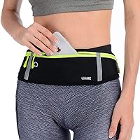 USHAKE Slim Running Belt, Workout Fanny Pack for Men Women,Exercise Waist Pack for Apple iPhone Holder, Runner Belt for…