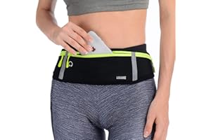USHAKE Slim Running Belt, Workout Fanny Pack for Men Women,Exercise Waist Pack for Apple iPhone Holder, Runner Belt for Running Walking Cycling Camping Gym