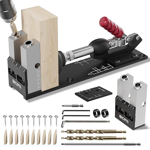 Screw Tip Rotation Jig 3 In 1 Aluminum Pocket Hole Jig Kit,Removable Pocket Screw Jig ...