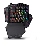 Redragon K585 DITI Wired One-Handed RGB Mechanical Gaming Keyboard, 42 Keys Type-C Professional Gaming Keypad w/Upgraded Hot-Swappable Socket, 7 Onboard Macro Keys & Detachable Wrist Rest