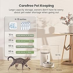 CZPET Automatic 4L/1Gal/135Oz Cat Water Dispenser