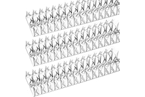 PUTHPY 5 Pack Stainless Steel Squirrel Spikes for Bird Feeder, 5 FT Squirrel Spikes for Bird Feeder Pole, Keep Squirrels, Raccoon Away, for Wall Fence Garden Roof Yard, Easy to Install