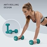 PROIRON Neoprene Dumbbell Set 12kg with Rack 1kg 2kg 3kg Pairs Women view 4