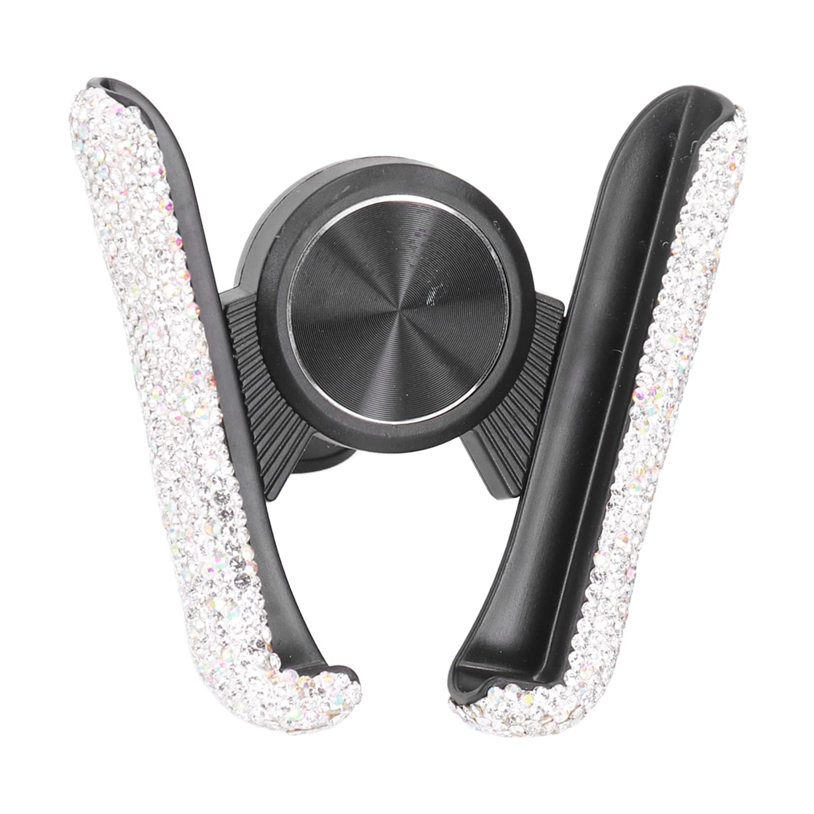 Entatial Adjustable Auto Cell Phone Mount, Firm Bling Car Phone Holders Rhinestone Anti Scratch Universal for Girls for Women for Automobile Decoration(white)