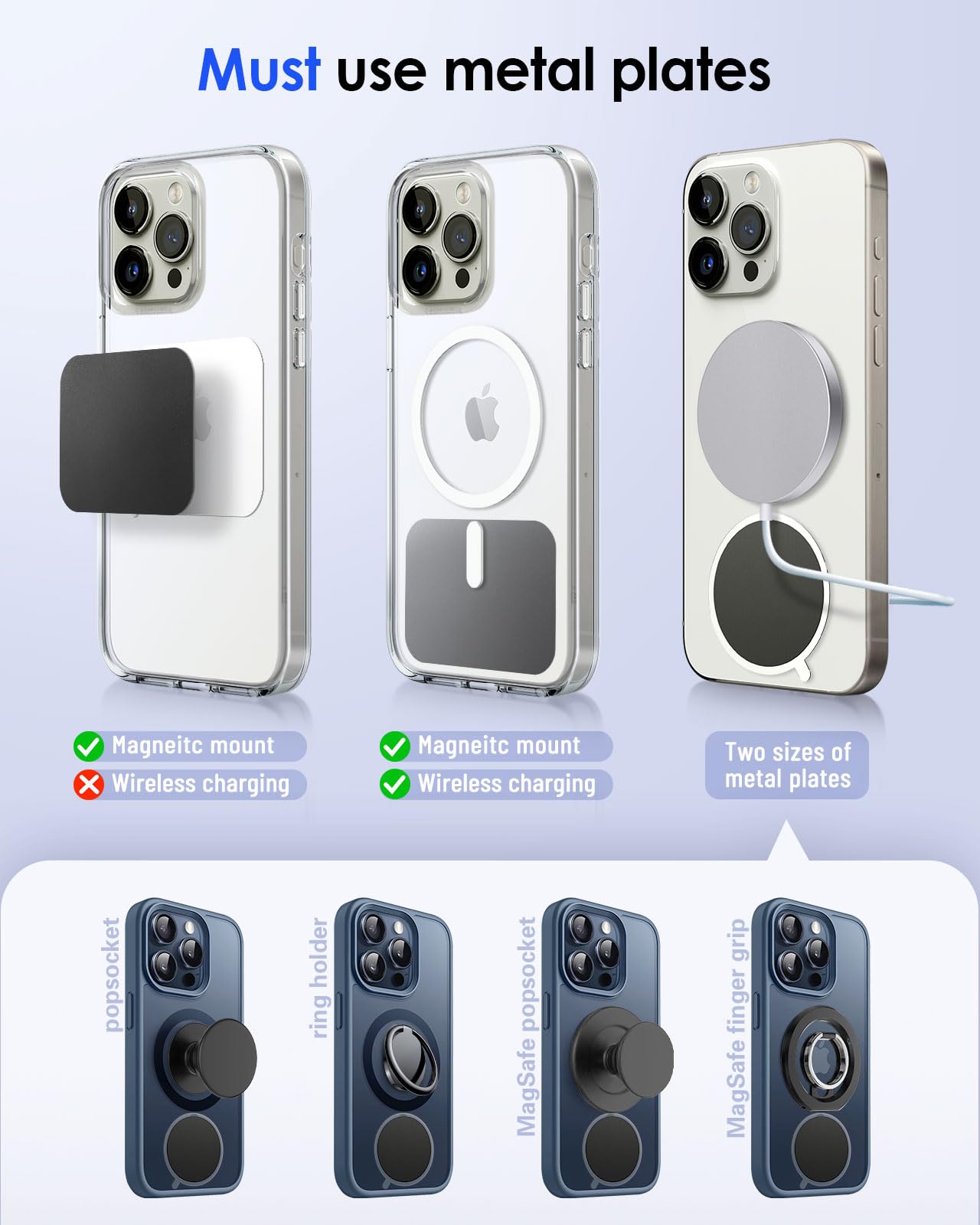 volport Magnetic Phone Mount for Car Vent: [Strong Magnet Clip Hook] Air Vent Holder for iPhone 15/14/13/12 Pro Max Plus Samsung S24 Ultra S24+ All Cell phone & Tablets (Sliver)