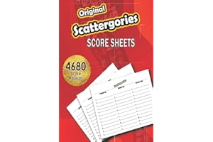 Scattergories Score Sheets Original: 130 Travel Size Refill Sheets For Playing Scattergories Board Game - Size 6 x 9in