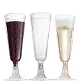 Oojami 6 Oz Gold Glitter Plastic Champagne Glasses 24 Pack Hard Disposable Plastic Champagne Flute Ideal For Home Daily Life Party Wedding Toasting Drinking Champagne Reusable Party Supplies P 358530074