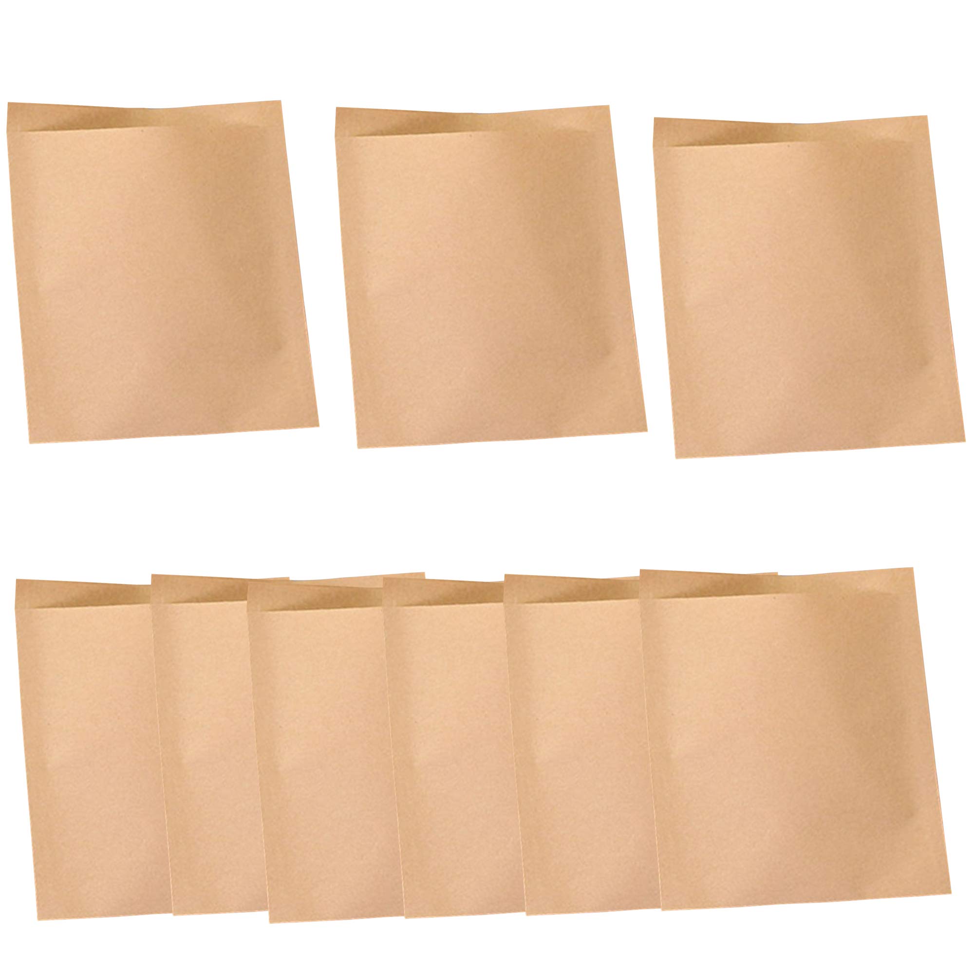 Photo 1 of 100 Pack Breakfast Paper Bags Deli Bags, 7 x 6.7 in Kraft Dry Wax Paper Sandwich Bags, Waterproof & Grease-proof Paper Bags for Pastries Pizza Slices Chicken Nuggets Fish Panini Garlic Toast (7*6.7IN)