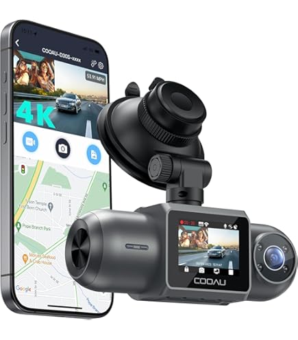 Amazon.com: COOAU D30S Dash Cam + D20S Dual Dash Cam - 4K Dash