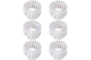 ONEST 6 Pieces Miniature Fairy Garden Fence Mini Wood Ornament Fence Fairy Garden Fence Supplies for Home Garden Plant Decorations, White