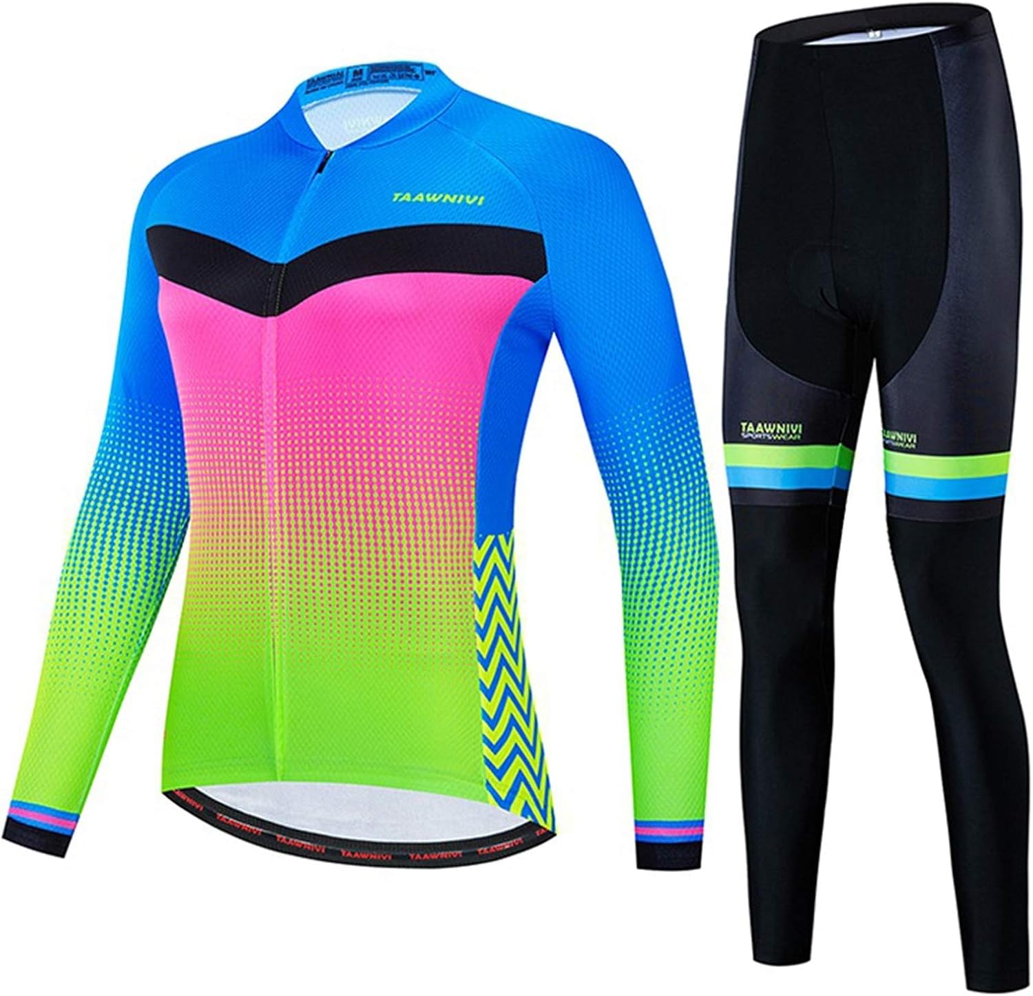 GRTE Women's Cycling Jerseys Set, Spring Autumn Cycling Suits Long